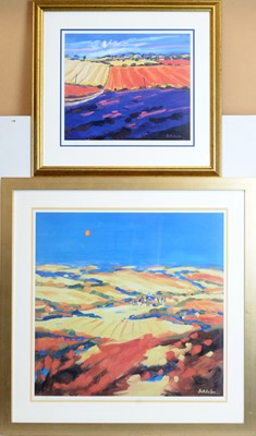 Lot 516 - Mary Batchelor - Sun Over Cornfield, and Field Patterns | limited edition giclee