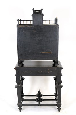 Lot 1095 - A 19th Century North Italian ivory inlaid ebony bonheur de jour.