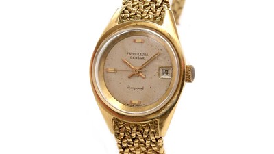 Lot 516 - Favre-Leuba Harpoon: an 18ct yellow gold lady's wristwatch