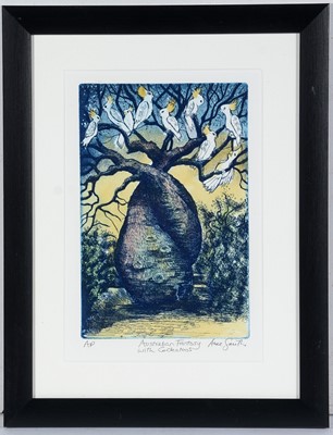 Lot 3 - Anne Smith - hand-tinted etching