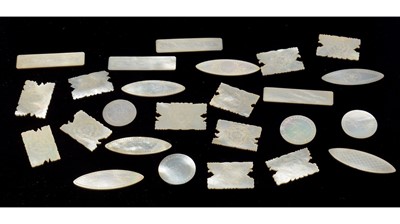 Lot 665 - Chinese mother of pearl gaming counters.