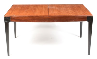 Lot 307 - A.Younger Ltd 1960's teak and ebonised extending dining table.