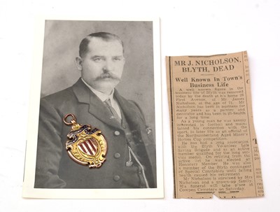 Lot 707 - Aged Miners Northumberland Homes Cup fob medal