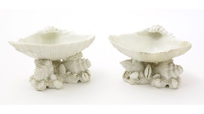 Lot 693 - Pair Bow shell Sweetmeats