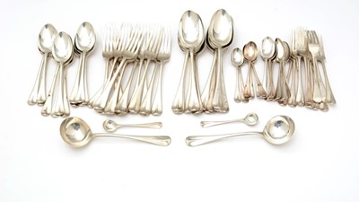 Lot 594 - A suite of Edward VII silver flatware, by Holland, Aldwinckle & Slater