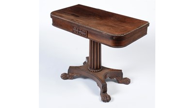 Lot 1148 - A Victorian rosewood card table stamped ‘Gillows Lancaster’.