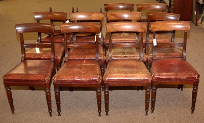 Lot 34 - A set of twelve Victorian mahogany dining chairs.