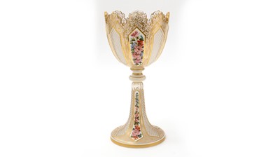 Lot 757 - Bohemian overlay glass goblet