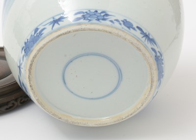 Lot 637 - Chinese blue and white ginger jar and cover