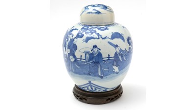 Lot 637 - Chinese blue and white ginger jar and cover