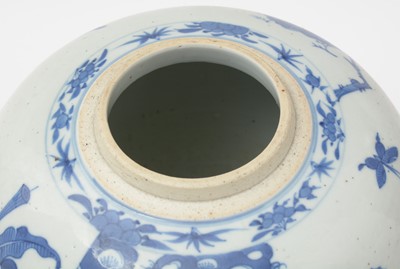 Lot 637 - Chinese blue and white ginger jar and cover