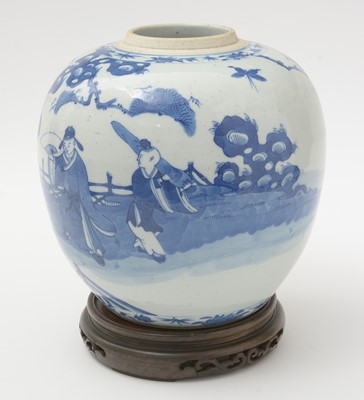 Lot 637 - Chinese blue and white ginger jar and cover