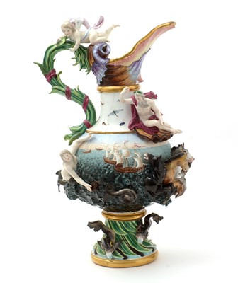 Lot 745 - large Meissen Ewer 'Water'