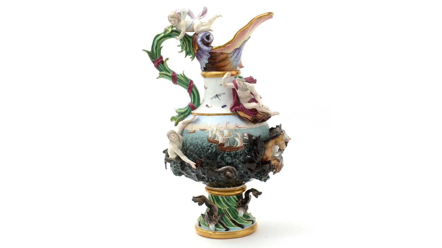 Lot 745 - large Meissen Ewer 'Water'