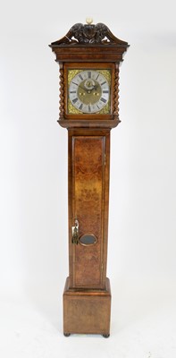 Lot 1174 - Edward Stanton, London: a burr walnut and walnut longcase clock.