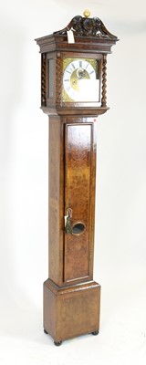 Lot 1174 - Edward Stanton, London: a burr walnut and walnut longcase clock.