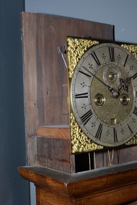 Lot 1174 - Edward Stanton, London: a burr walnut and walnut longcase clock.