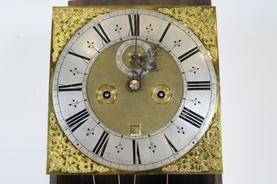 Lot 1174 - Edward Stanton, London: a burr walnut and walnut longcase clock.