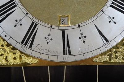 Lot 1174 - Edward Stanton, London: a burr walnut and walnut longcase clock.