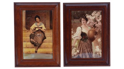Lot 770 - After Eugene de Blaas -  The Love Letter and Gathering Lilies | crystoleums