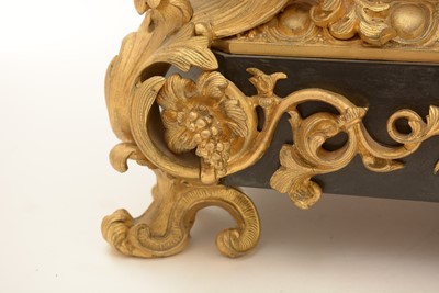 Lot 1142 - Raingo Freres: a large and impressive black slate, gilt and bronze mantel clock.