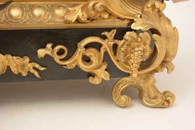 Lot 1142 - Raingo Freres: a large and impressive black slate, gilt and bronze mantel clock.