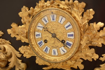 Lot 1142 - Raingo Freres: a large and impressive black slate, gilt and bronze mantel clock.