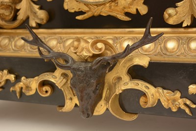Lot 1142 - Raingo Freres: a large and impressive black slate, gilt and bronze mantel clock.