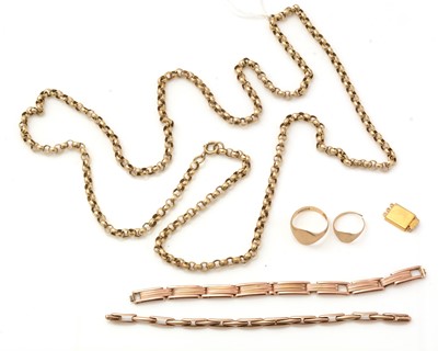 Lot 174 - A selection of gold jewellery