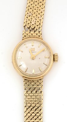 Lot 167 - A 14ct yellow gold Tissot cocktail watch