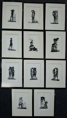 Lot 528 - Edward Delaney - Studies for Wolf Mankowitz's 'The Samson Riddle' | limited edition screenprints
