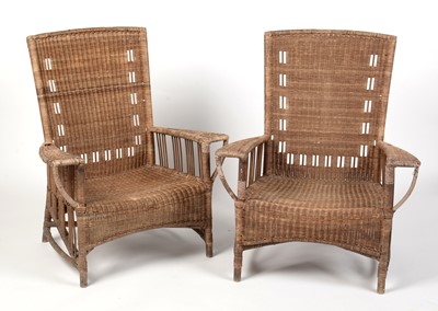 Lot 385 - Dryad Furniture: a pair of wicker armchairs.