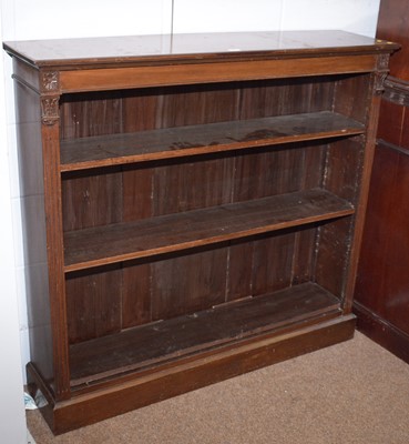 Lot 65 - An early 20th Century mahogany open bookcase.