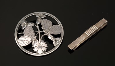 Lot 465 - Georg Jensen brooch and tie pin.