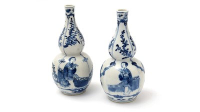 Lot 640 - Pair of Chinese double gourd vases