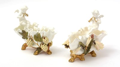 Lot 708 - Two Moore Brothers centre baskets