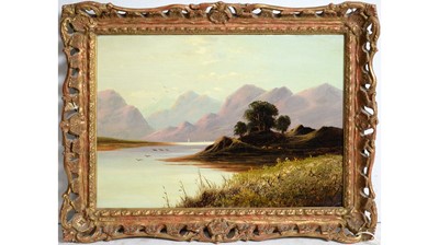 Lot 105 - Charles Leslie - Tranquil Highland Landscape View | oil