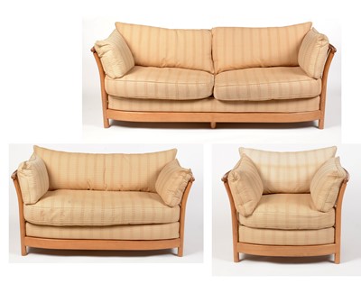 Lot 386 - Ercol: an elm 'Renaissance' three piece suite