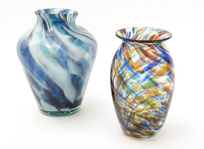 Lot 451 - Two Hartley Wood Sunderland glass vases