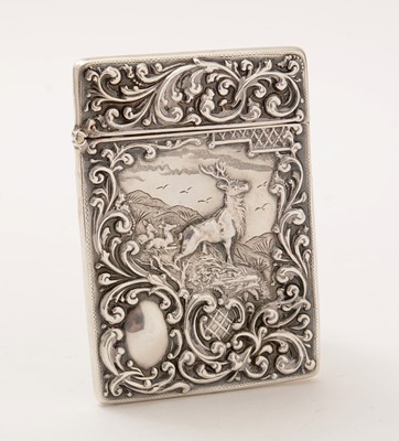 Lot 114 - An Edwardian silver card case, by Crisford & Norris.