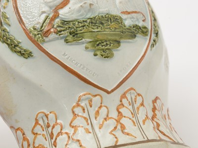 Lot 706 - Three Prattware jugs