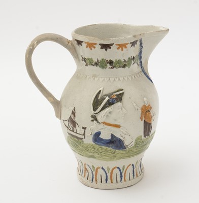 Lot 706 - Three Prattware jugs