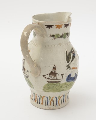 Lot 706 - Three Prattware jugs