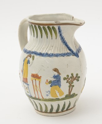Lot 706 - Three Prattware jugs