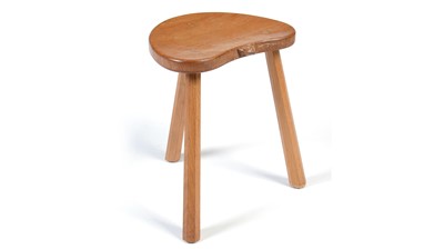Lot 1275 - Workshop of Robert ‘Mouseman’ Thompson (Kilburn): an oak cow stool.