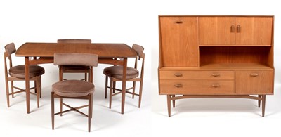Lot 355 - G Plan: a mid Century teak six piece dining room suite