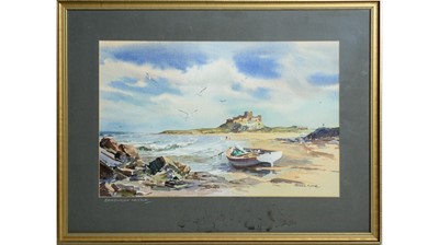 Lot 39 - Ronald Lambert Moore - Bamburgh Castle | watercolour