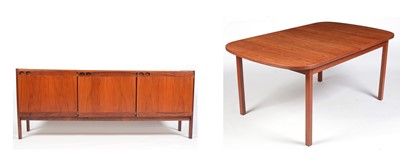 Lot 1358 - Troeds, Bjarnum, Sweden: a rosewood sideboard and extending dining table