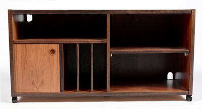 Lot 334 - A mid Century teak and rosewood Hi-fi unit