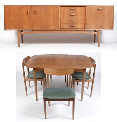 Lot 302 - G Plan: a mid Century teak six-piece dining suite.